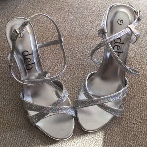 Silver sparkly dress shoes